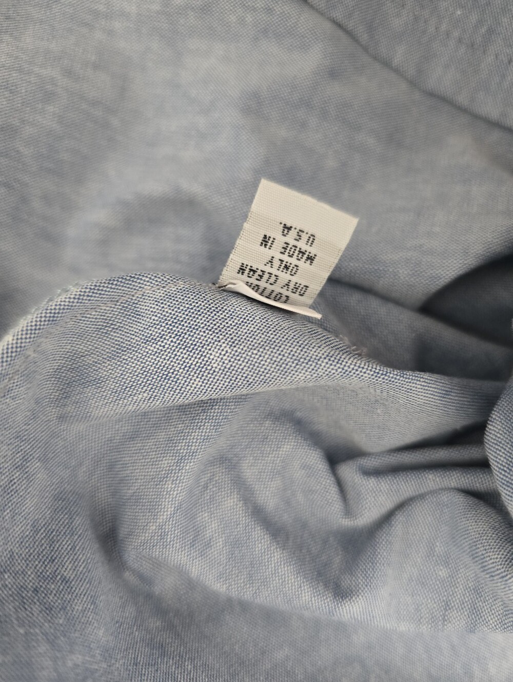 Vitamin Light Blue Minimilist Cotton Button Down Tie Sleeve Shirt Top M - Picture 9 of 9